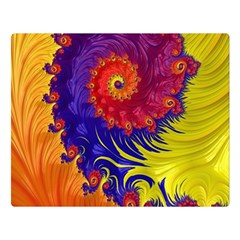 Fractal Spiral Bright Colors Premium Plush Fleece Blanket (large) by Ravend