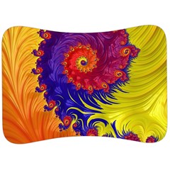 Fractal Spiral Bright Colors Velour Seat Head Rest Cushion by Ravend