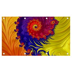 Fractal Spiral Bright Colors Banner And Sign 7  X 4  by Ravend