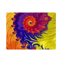 Fractal Spiral Bright Colors One Side Premium Plush Fleece Blanket (mini) by Ravend