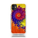 Fractal Spiral Bright Colors iPhone 11 TPU UV Print Case Front