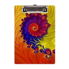 Fractal Spiral Bright Colors A5 Acrylic Clipboard