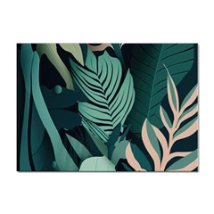 Green Nature Bohemian Painting Leaves Foliage Sticker A4 (10 Pack) by Ravend