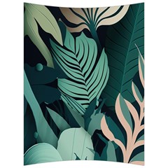 Green Nature Bohemian Painting Leaves Foliage Back Support Cushion by Ravend