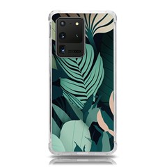 Green Nature Bohemian Painting Leaves Foliage Samsung Galaxy S20 Ultra 6 9 Inch Tpu Uv Case