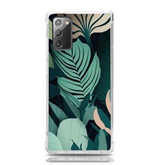 Green Nature Bohemian Painting Leaves Foliage Samsung Galaxy Note 20 Tpu Uv Case by Ravend