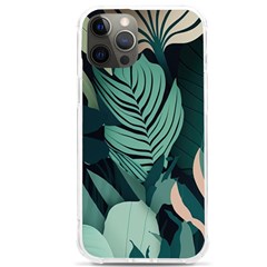 Green Nature Bohemian Painting Leaves Foliage Iphone 12 Pro Max Tpu Uv Print Case by Ravend