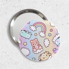 Pusheen Carebears Bears Cat Colorful Cute Pastel Pattern 2 25  Handbag Mirrors by Sapixe