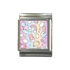 Pusheen Carebears Bears Cat Colorful Cute Pastel Pattern Italian Charm (13mm) by Sapixe