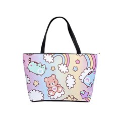 Pusheen Carebears Bears Cat Colorful Cute Pastel Pattern Classic Shoulder Handbag by Sapixe