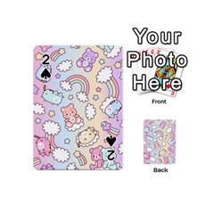 Pusheen Carebears Bears Cat Colorful Cute Pastel Pattern Playing Cards 54 Designs (mini)