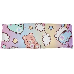 Pusheen Carebears Bears Cat Colorful Cute Pastel Pattern Body Pillow Case Dakimakura (two Sides) by Sapixe