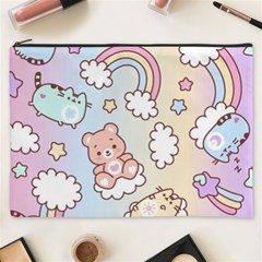 Pusheen Carebears Bears Cat Colorful Cute Pastel Pattern Cosmetic Bag (xxxl) by Sapixe