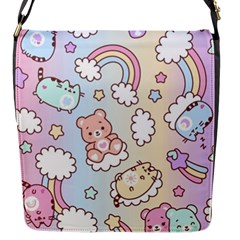 Pusheen Carebears Bears Cat Colorful Cute Pastel Pattern Flap Closure Messenger Bag (s) by Sapixe