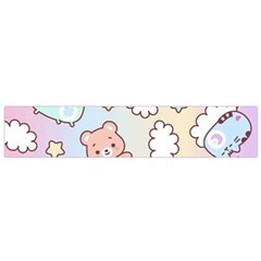 Pusheen Carebears Bears Cat Colorful Cute Pastel Pattern Small Premium Plush Fleece Scarf