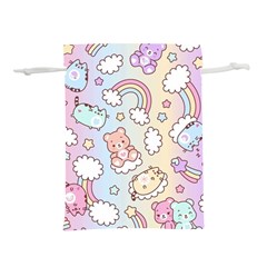 Pusheen Carebears Bears Cat Colorful Cute Pastel Pattern Lightweight Drawstring Pouch (l) by Sapixe