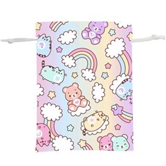 Pusheen Carebears Bears Cat Colorful Cute Pastel Pattern Lightweight Drawstring Pouch (xl) by Sapixe