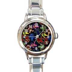 Bears Colors Dead Head Deadhead Grateful Dead Round Italian Charm Watch by Sapixe