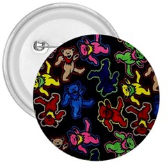 Bears Colors Dead Head Deadhead Grateful Dead 3  Buttons by Sapixe