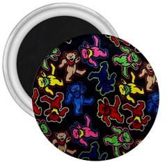 Bears Colors Dead Head Deadhead Grateful Dead 3  Magnets by Sapixe