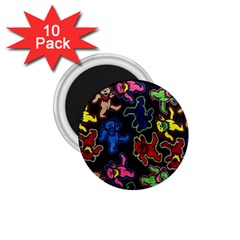 Bears Colors Dead Head Deadhead Grateful Dead 1 75  Magnets (10 Pack)  by Sapixe