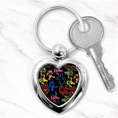 Bears Colors Dead Head Deadhead Grateful Dead Key Chain (heart) by Sapixe