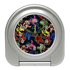 Bears Colors Dead Head Deadhead Grateful Dead Travel Alarm Clock by Sapixe