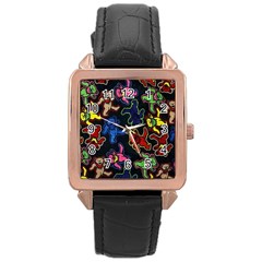 Bears Colors Dead Head Deadhead Grateful Dead Rose Gold Leather Watch 