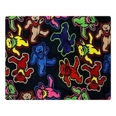 Bears Colors Dead Head Deadhead Grateful Dead One Side Premium Plush Fleece Blanket (large) by Sapixe