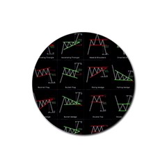 Chart Pattern Rubber Coaster (round) by Sapixe