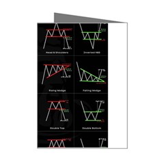 Chart Pattern Mini Greeting Cards (pkg Of 8)