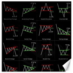 Chart Pattern Canvas 16  X 16  by Sapixe