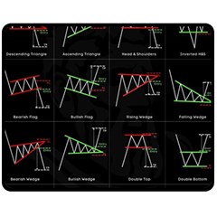 Chart Pattern One Side Fleece Blanket (medium) by Sapixe