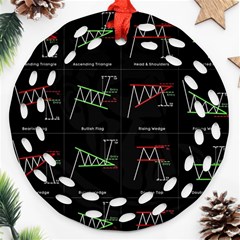 Chart Pattern Round Filigree Ornament (two Sides)