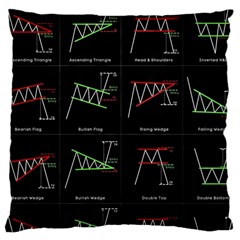 Chart Pattern Large Cushion Case (one Side) by Sapixe