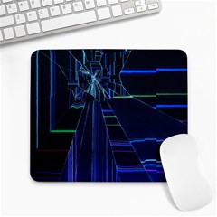 Screen Glitch Broken  Crack  Fracture  Glass Pattern Large Mousepad by Sapixe