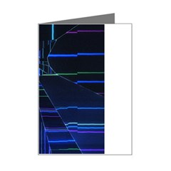 Screen Glitch Broken  Crack  Fracture  Glass Pattern Mini Greeting Card by Sapixe