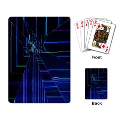 Screen Glitch Broken  Crack  Fracture  Glass Pattern Playing Cards Single Design (rectangle)