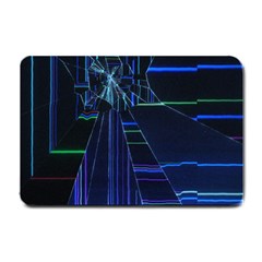 Screen Glitch Broken  Crack  Fracture  Glass Pattern Small Doormat by Sapixe