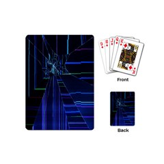 Screen Glitch Broken  Crack  Fracture  Glass Pattern Playing Cards Single Design (mini)