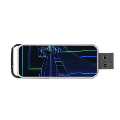 Screen Glitch Broken  Crack  Fracture  Glass Pattern Portable Usb Flash (one Side) by Sapixe