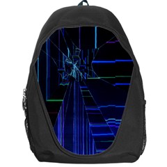 Screen Glitch Broken  Crack  Fracture  Glass Pattern Backpack Bag by Sapixe