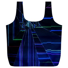 Screen Glitch Broken  Crack  Fracture  Glass Pattern Full Print Recycle Bag (xl) by Sapixe