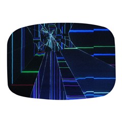 Screen Glitch Broken  Crack  Fracture  Glass Pattern Mini Square Pill Box by Sapixe