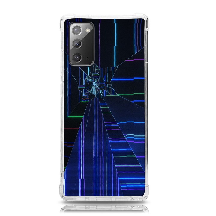 Screen Glitch Broken  Crack  Fracture  Glass Pattern Samsung Galaxy Note 20 TPU UV Case