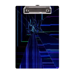 Screen Glitch Broken  Crack  Fracture  Glass Pattern A5 Acrylic Clipboard by Sapixe