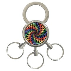 Deadhead Bears Band  Colorsdead Head Grateful Dead Pattern 3-ring Key Chain by Sapixe