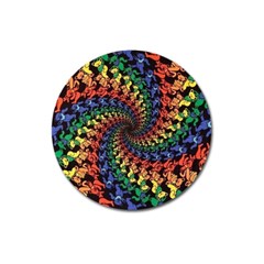 Deadhead Bears Band  Colorsdead Head Grateful Dead Pattern Magnet 3  (Round)