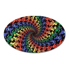 Deadhead Bears Band  Colorsdead Head Grateful Dead Pattern Oval Magnet