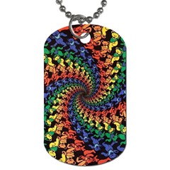 Deadhead Bears Band  Colorsdead Head Grateful Dead Pattern Dog Tag (One Side)